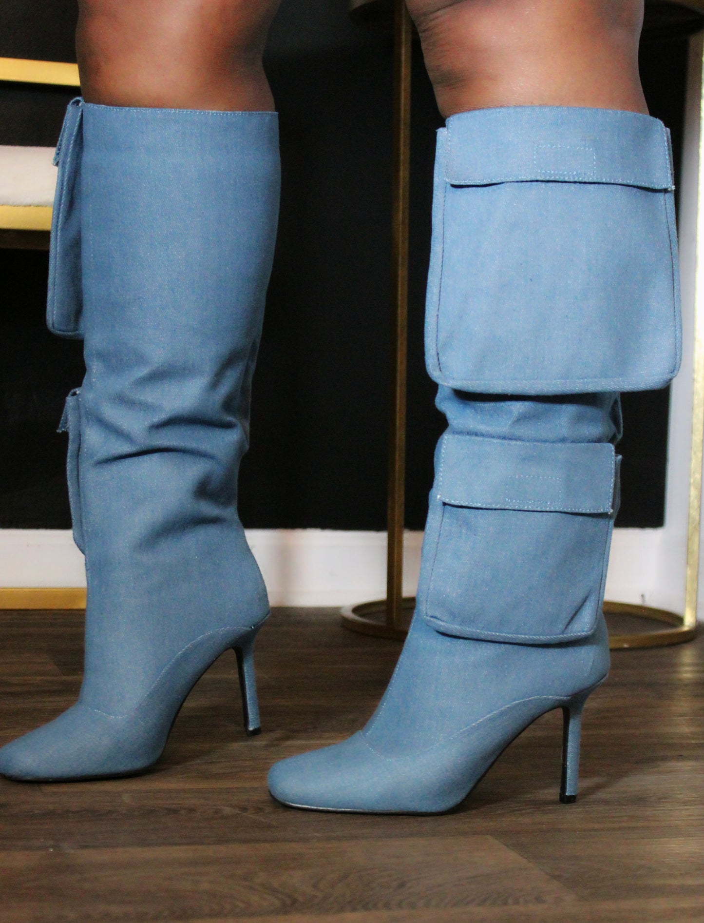 Denim Pocket Boots