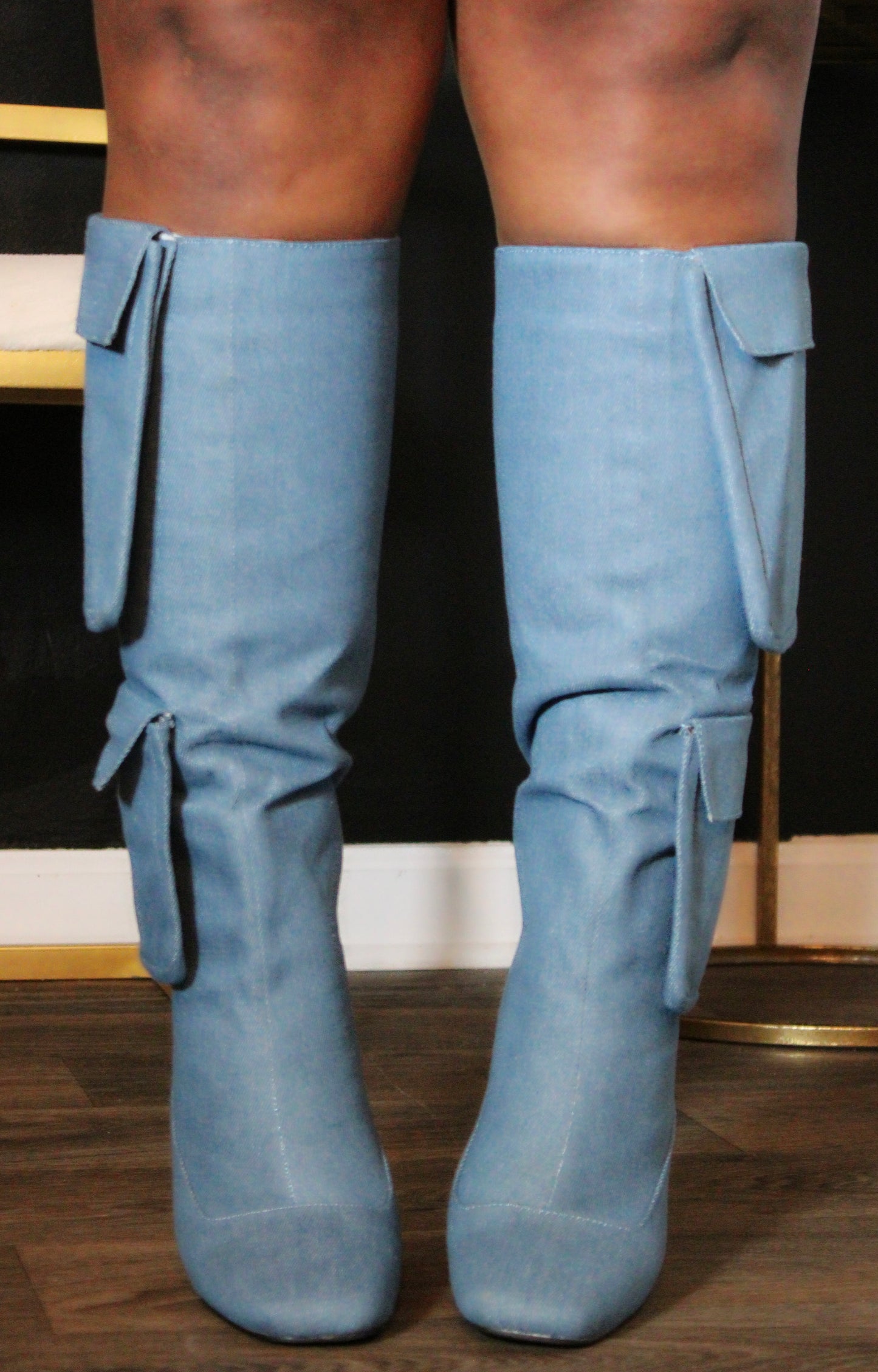 Denim Pocket Boots