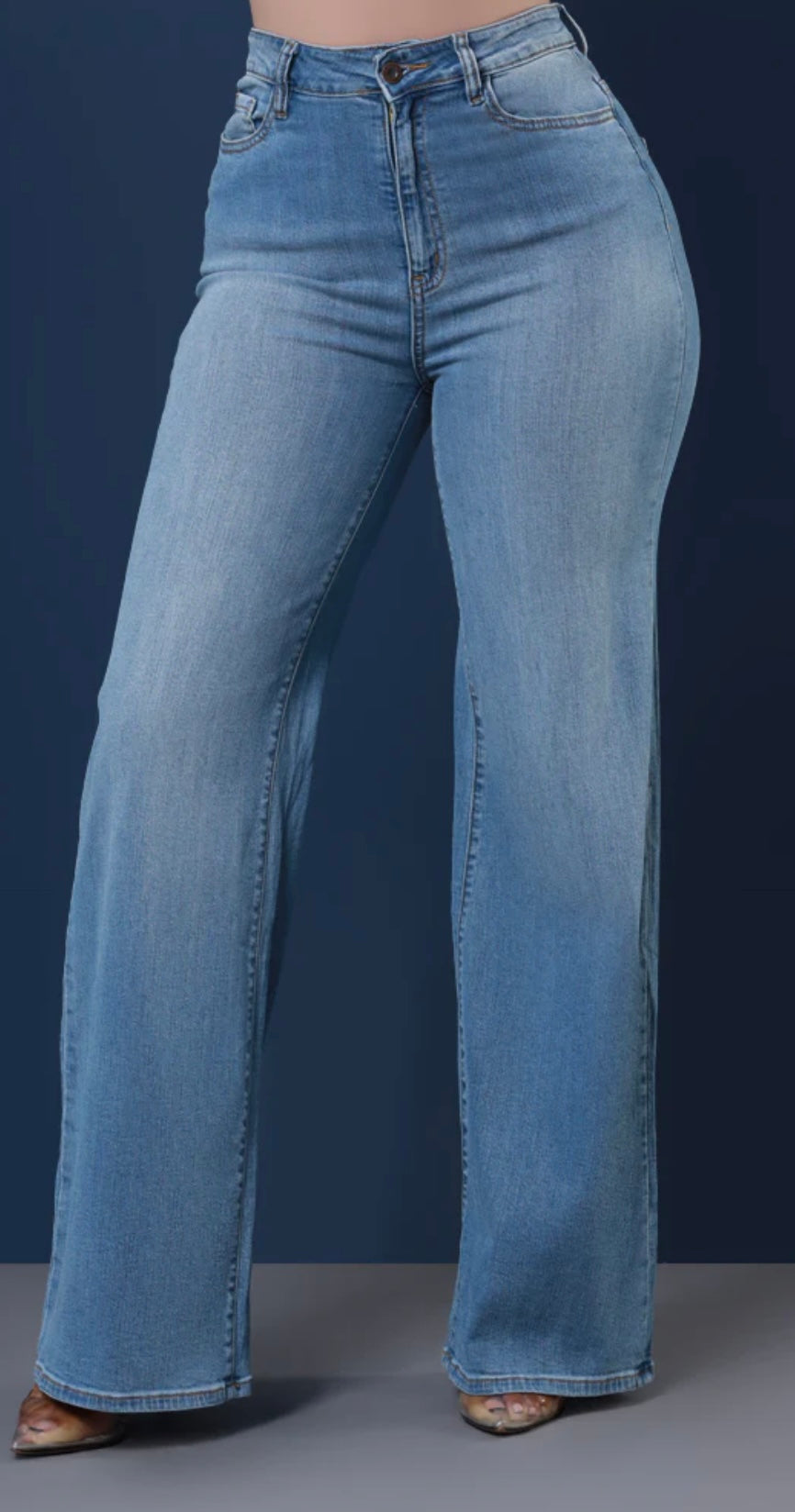 High Waist Wide Leg Denim