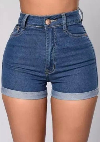 Cuff Denim Shorts 💙
