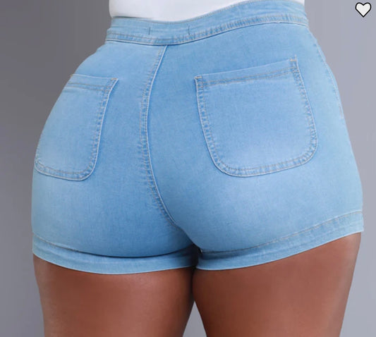 Super Stretchy Denim Shorts