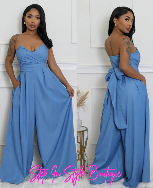 With Class Denim Jumpsuit